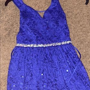 royal blue float dress